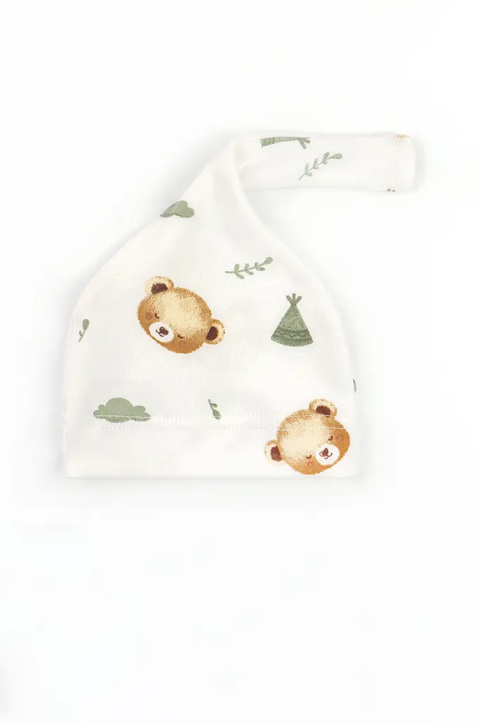 Шапочка з вузликом для малюків Baby Bear з тканини інтерлок - фото 2