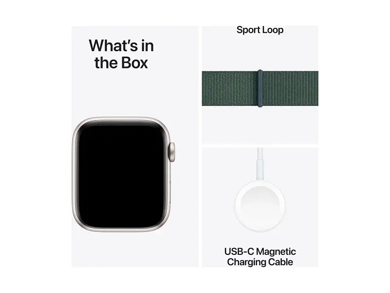 Смарт-годинник Apple Watch SE 2 GPS 44mm Starlight Aluminium Case w. Lake Green Sport Loop (MXEW3) - фото 3