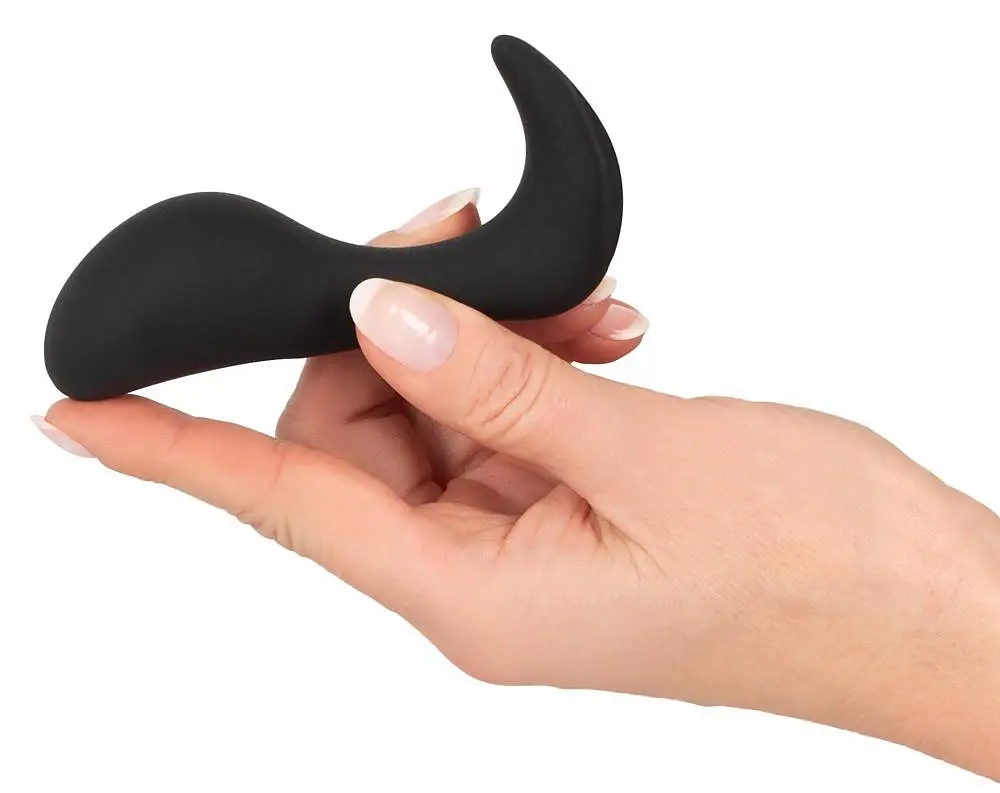 Анальна пробка Black Velvets 10.5 см (чорний) - фото 5