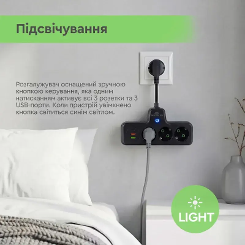 Мережевий фільтр живлення XoKo XK-SPW-3-2-1-BK - фото 9