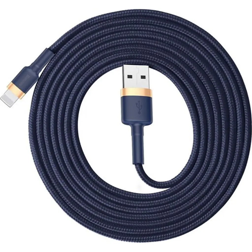 Кабель Baseus Cafule USB-A to Lightning 2m Gold/Blue (CALKLF-CV3) [169522] - фото 2