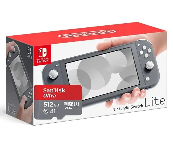 Ігрова консоль Nintendo Switch Lite Gray + Карта пам'яті SanDisk Ultra 512 ГБ - фото 4