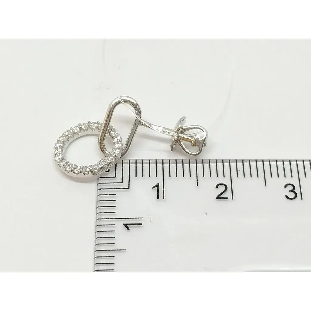 Серебряные пуссеты Qvaliz с фианитами. 90200974 - фото 3