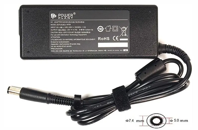 Блок живлення для ноутбуків PowerPlant HP 220V, 19V 90W 4.74A (7.4*5.0) (HP90F7450)