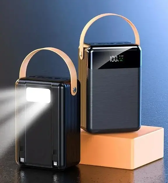 Power Bank 80000mAh зі наскрізною зарядкою портативна батарея для смартфона планшета роутера USB зовнішній акумулятор повербанк із швидкою зарядкою 22.5W ліхтариком та дисплеєм LENYES 821D PD+QC - фото 6