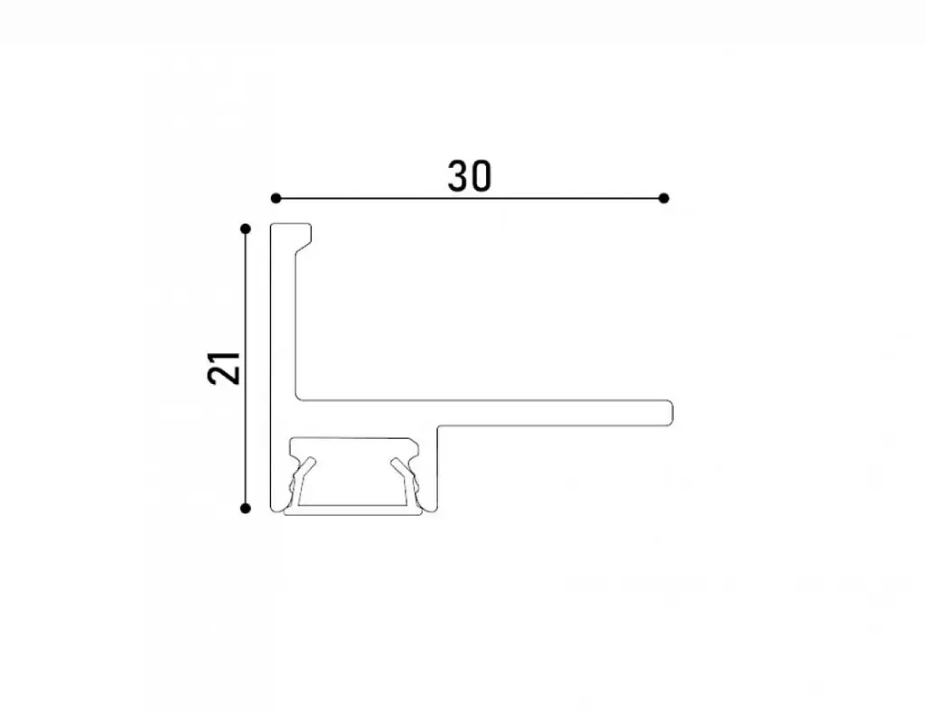 LED профиль для подсветки ступеней штанга 2 м рассеиватель в комплекте Kloodi KLP3021 2 ALU - фото 2