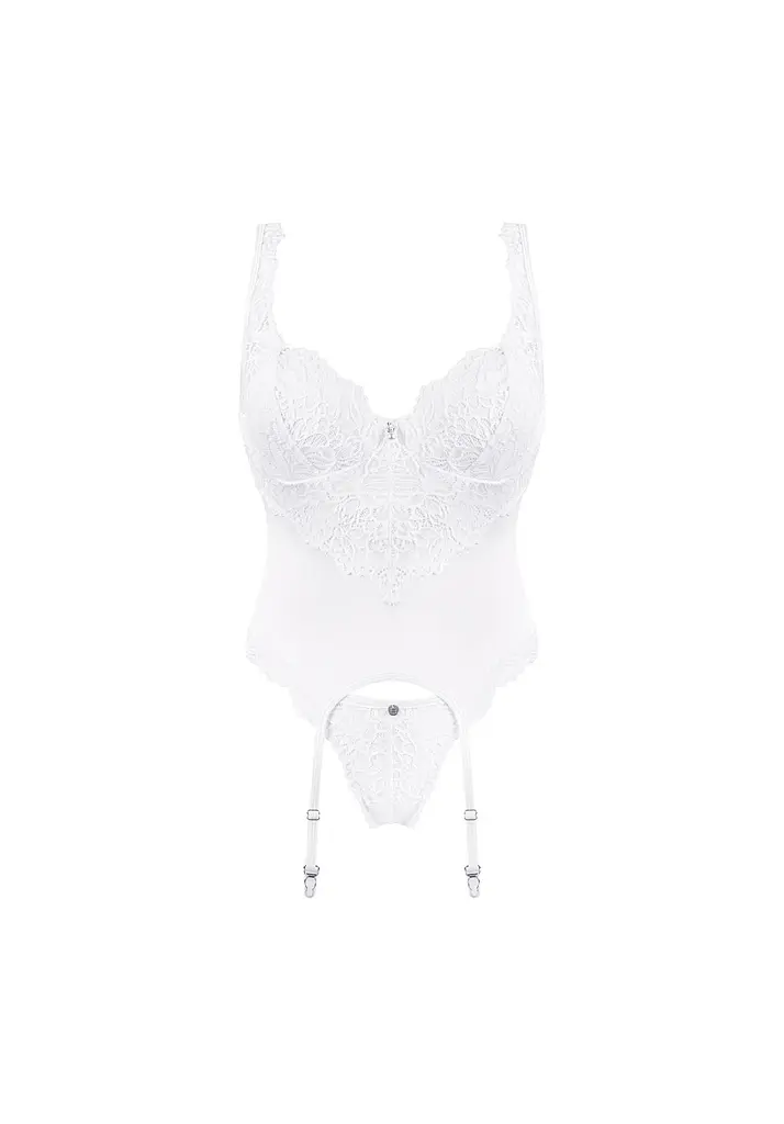 Комплект белья Obsessive Amor L/XL (белый) - фото 11