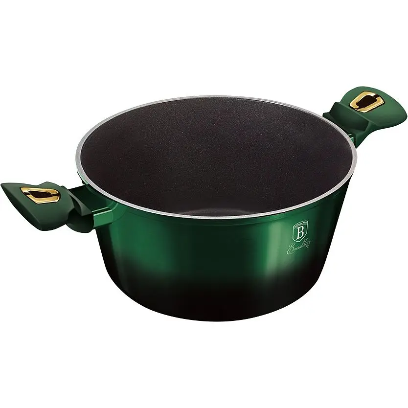Кастрюля с крышкой Berlinger Haus Emerald Collection 6.1 л изумрудная (BH 6059) - фото 4