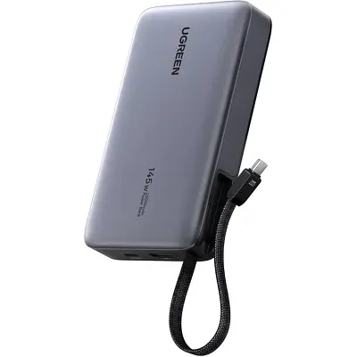 Батарея універсальна Ugreen 20000 mAh 145W Fast Charging Cable Space gray (U_55992B) - фото 6