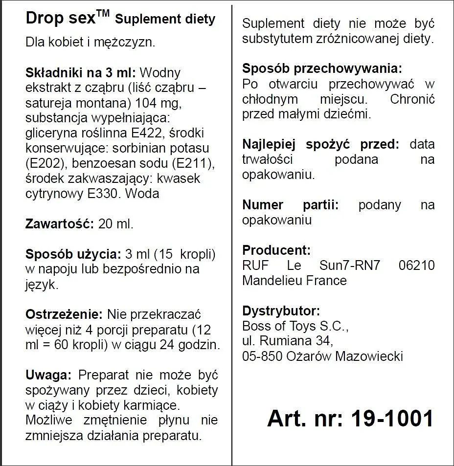 Краплі-афродизіак Ruf Drop Sex, 20 мл - фото 3
