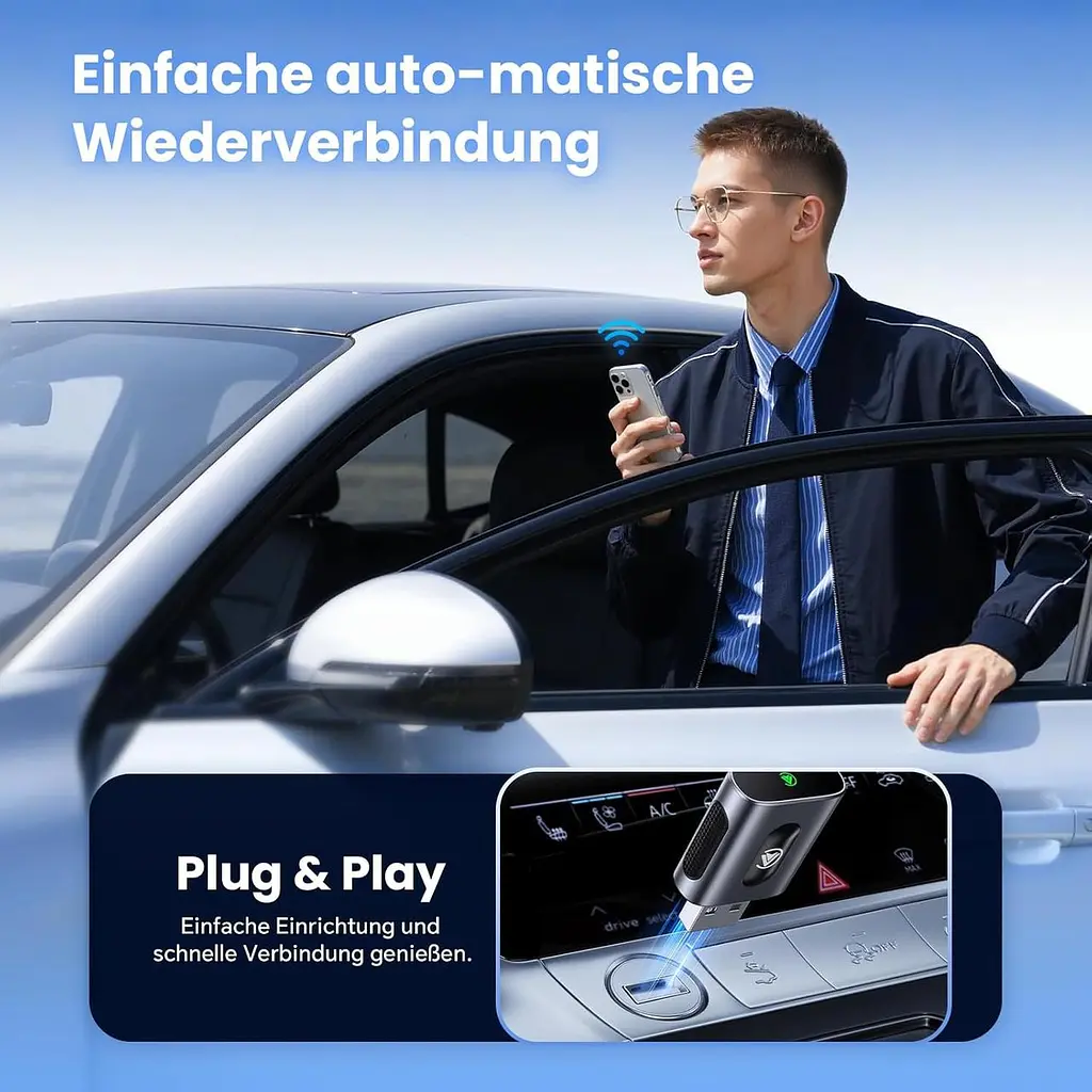 Автомобільний бездротовий адаптер 2в1 для Apple CarPlay та Android Auto - фото 5
