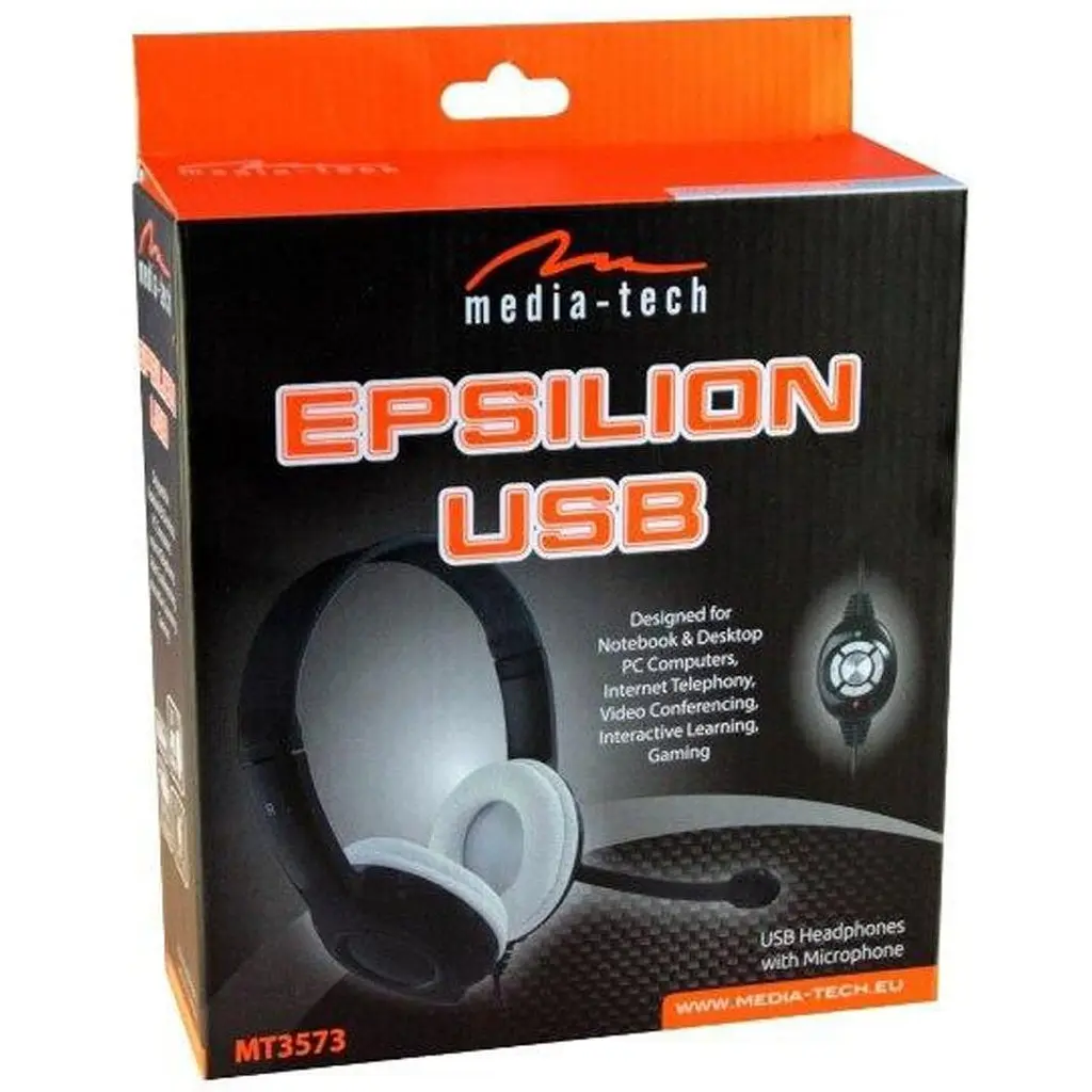 Гарнітура Media-Tech EPSILION USB Black-White (MT3573) - фото 2