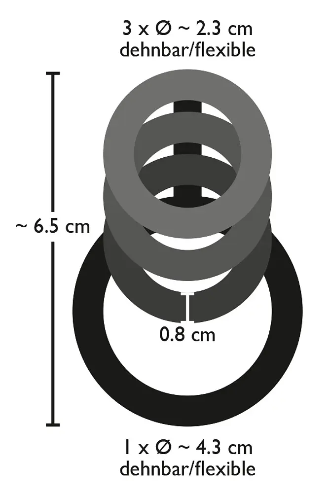 Ерекційні кільця Bad Kitty Cock Ring чорні - фото 7