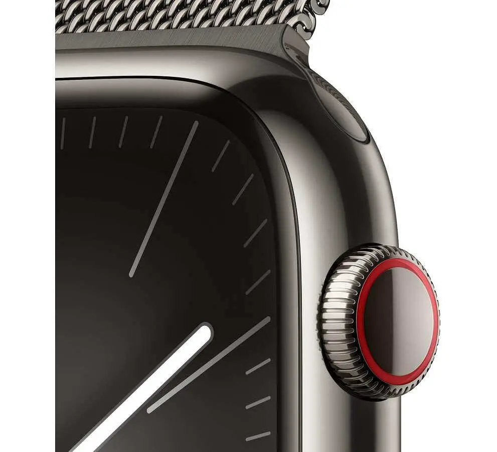 Смарт-часы Apple Watch Series 9 GPS + Cellular 45mm Silver S. Steel Case w. Silver Milanese Loop (MRMQ3) - фото 3