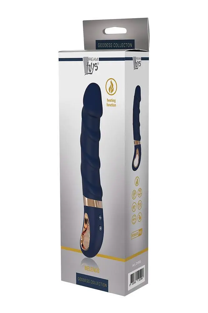 Реалистичный вибратор Dreamtoys Goddess Belenos 23 см синий - фото 6