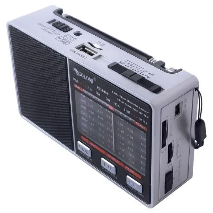 Радіоприймач Golon RX-8866 з акумулятором, колонка з FM/AM/SW/TV, ліхтариком, USB, microSD - фото 2