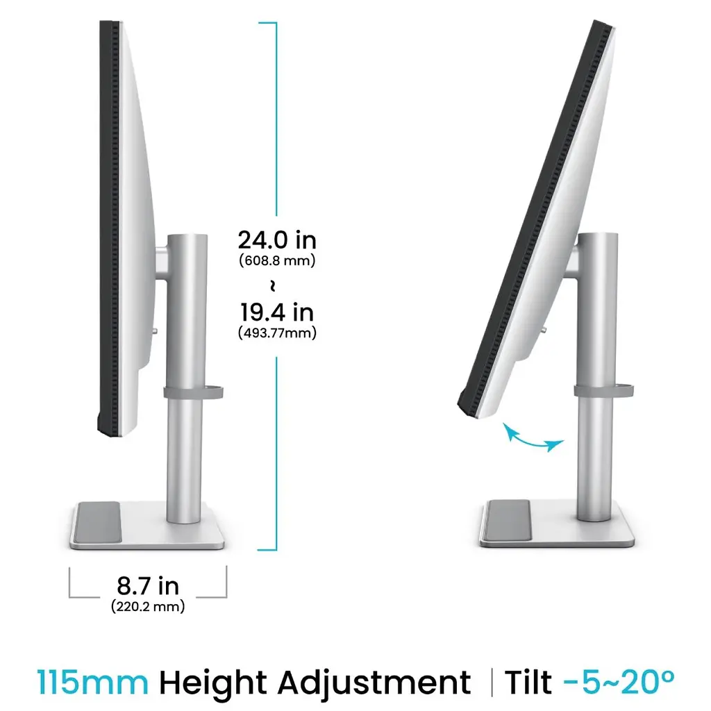 Монітор TFT 31.5" BenQ MA320U, IPS, 4K, 2хHDMI, USB-C, HAS, Pivot, кол., сріблясто-сірий (9H.LMXLB.QBE) - фото 5