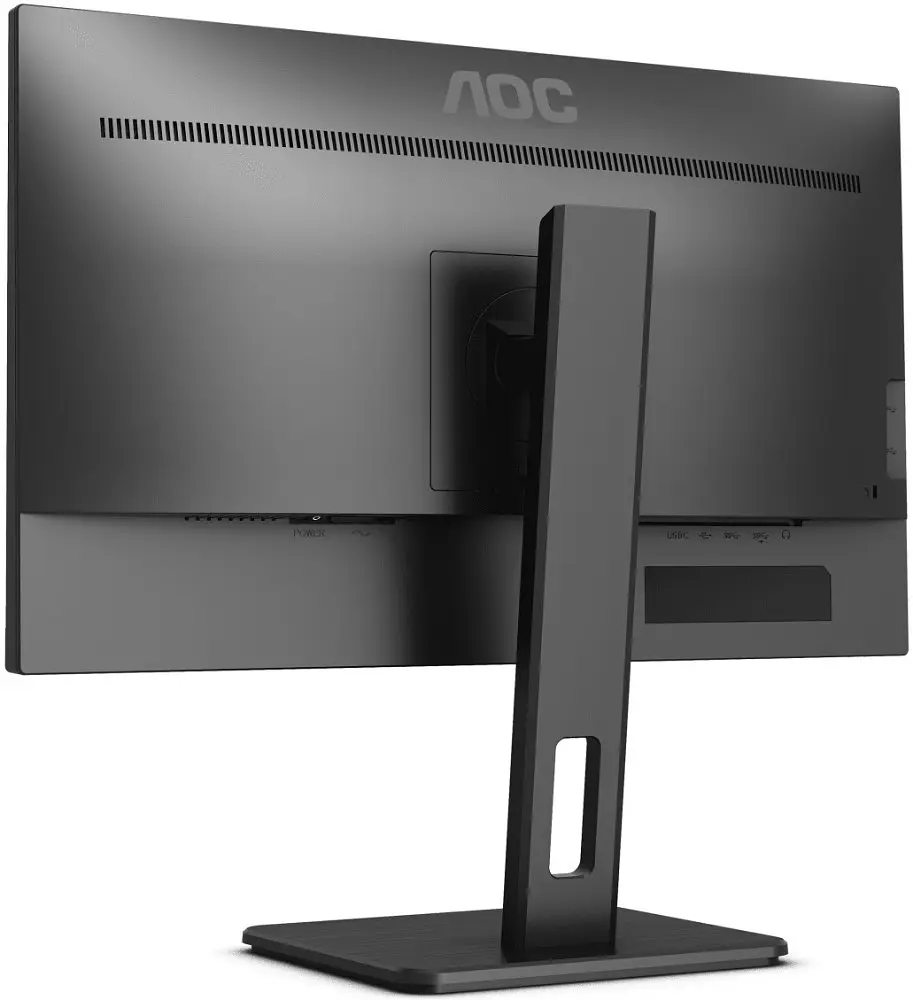 TFT 27" AOC U27P2, IPS, 4K, HDMI, DP, USB 3.2 хаб, Pivot, колонки, чорний - фото 5