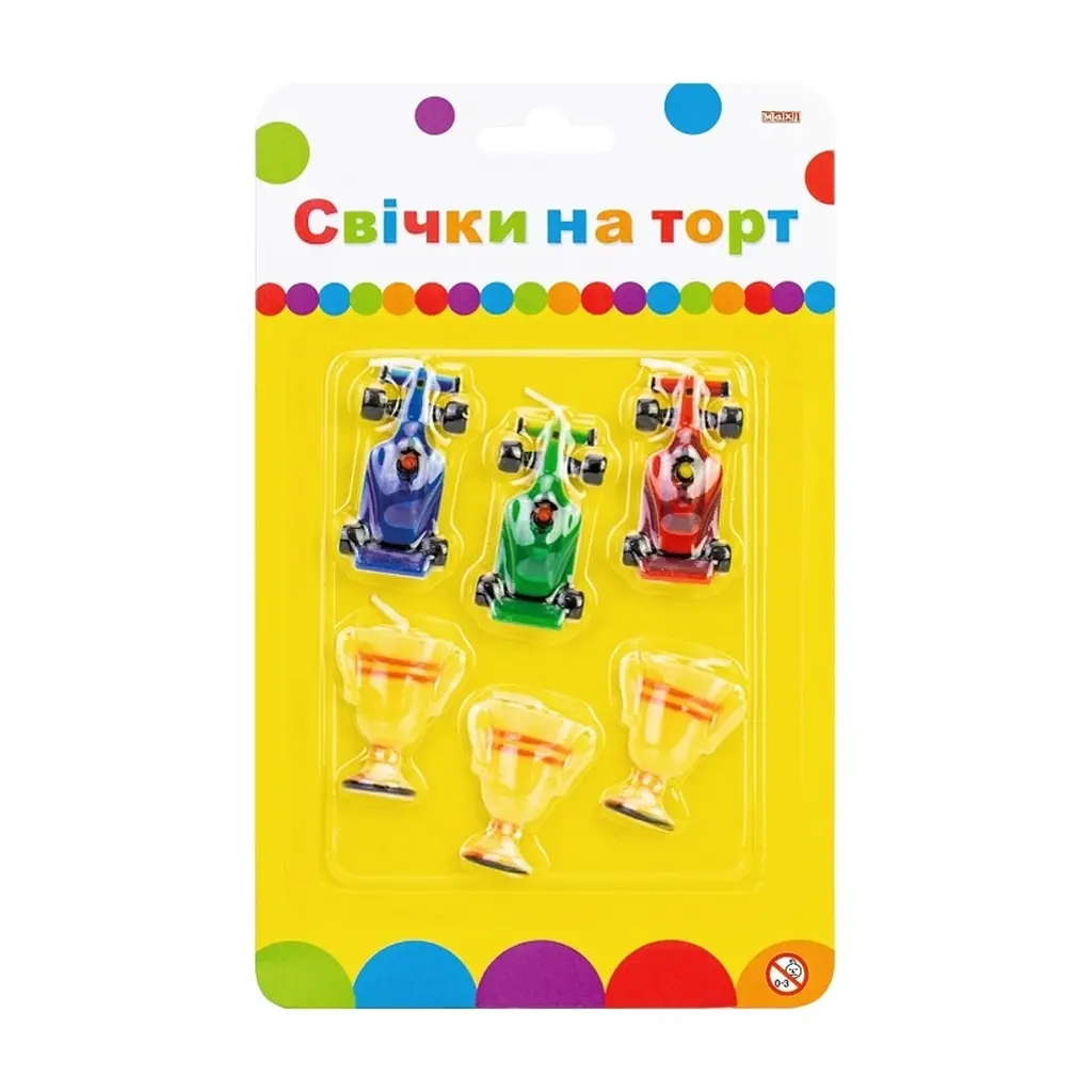 Свічка Maxi Гонки 6 шт на торт (MX624021)