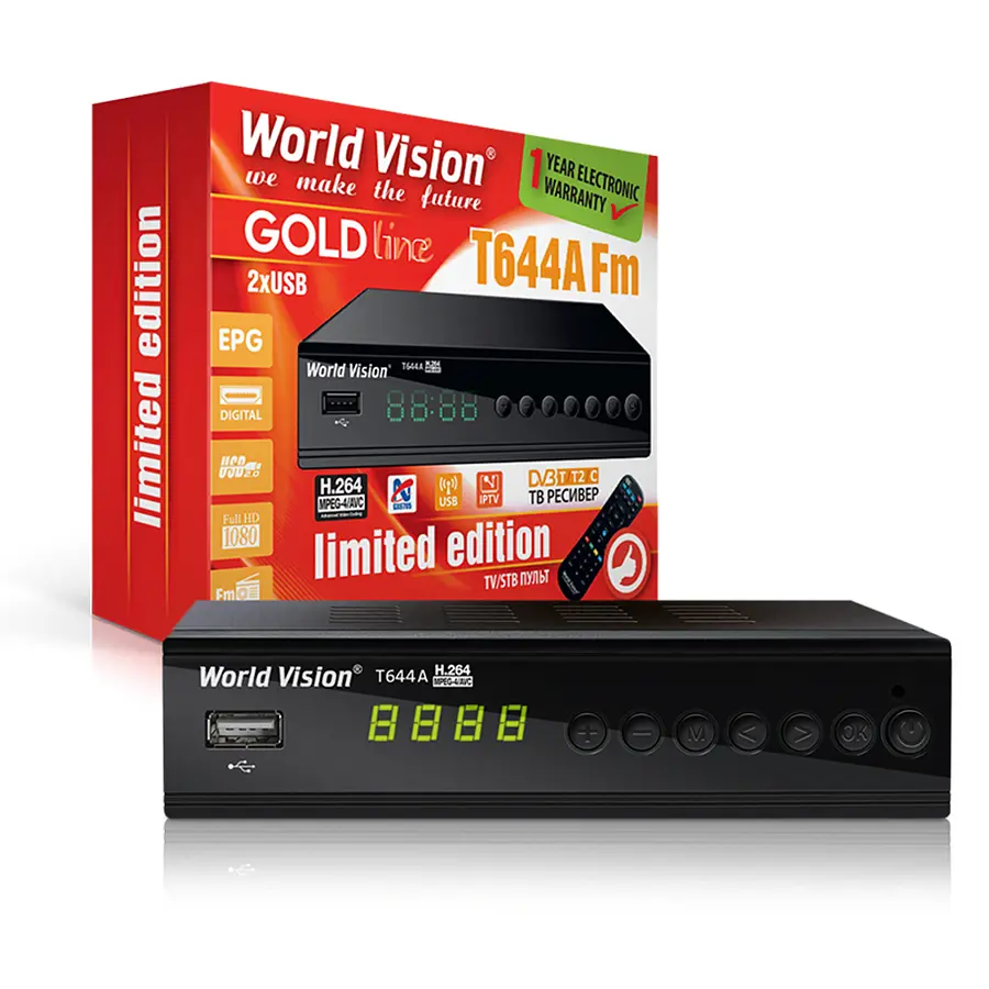 Ефірний Т2 ресивер цифровий тюнер World Vision T644A - фото 4