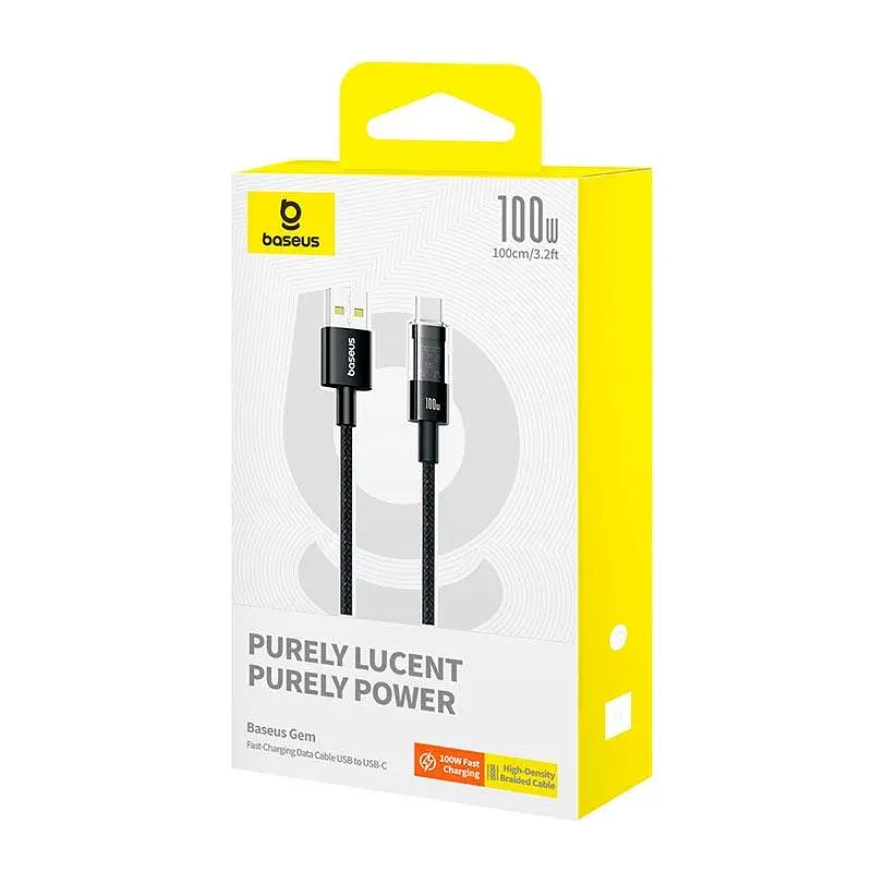 Кабель Baseus Gem Fast-Charging Data Cable USB to USB-C 100W/6A 1 м - фото 2