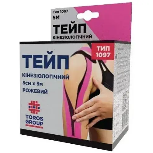 Кінезіологічний тейп Торос-Груп 5 cм x 5 м рожевий - фото 2