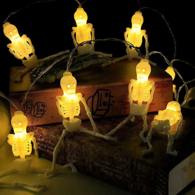 Гирлянда на Хэллоуин Скелет 10 led 150 см 130 × 35 мм белая - фото 4