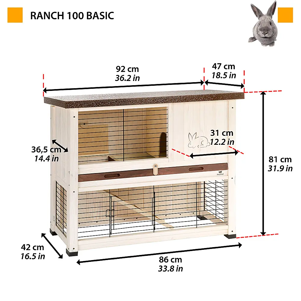 Клітка Ferplast Ranch 100 Basic для кроликів - фото 9