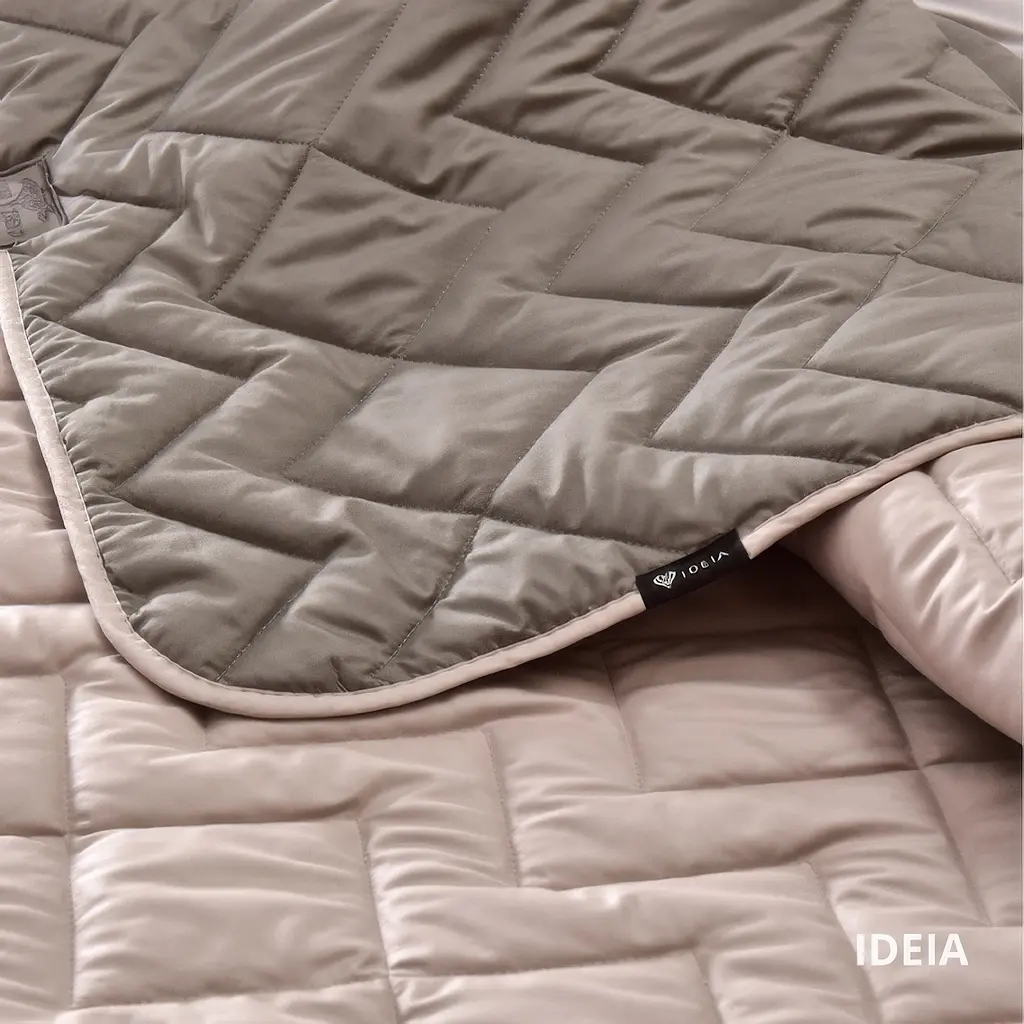 Покривало Ideia Izzi двостороннє 240х260 см сіро-бежеве (8-34587) - фото 4