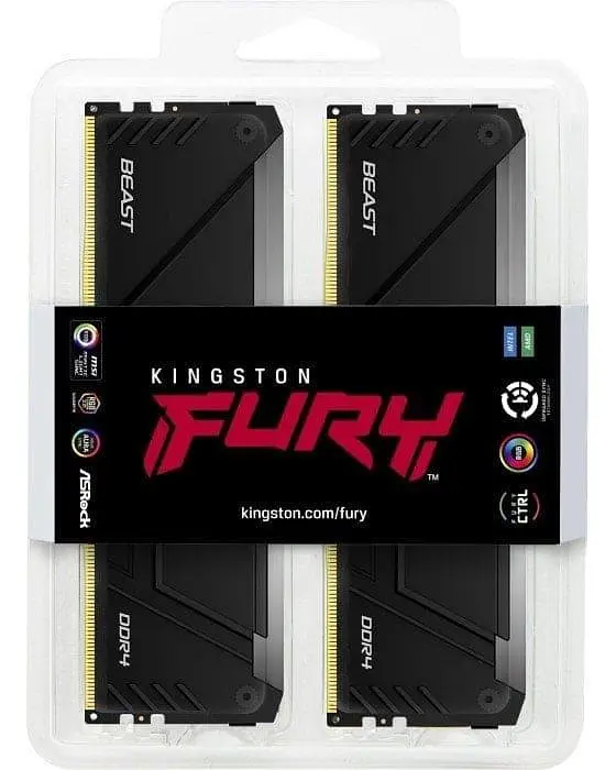 Модуль пам'яті Kingston Fury DDR4 64GB (2x32) Beast 3200MHz RGB (KF432C16BB2AK2/64) - фото 3