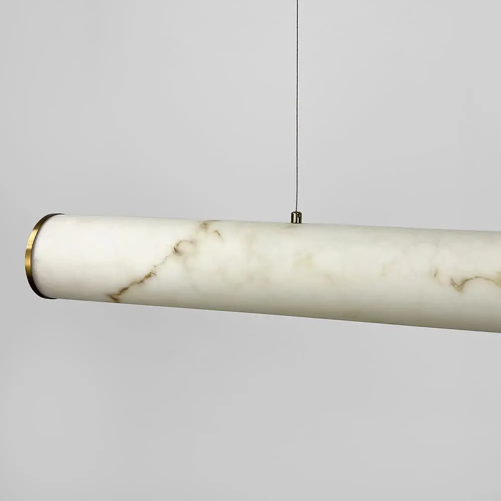 Подвесная удлиненная люстра с эффектом мрамора в корпусе 100 см Ст. MJ362L-1000 | Line F - фото 2