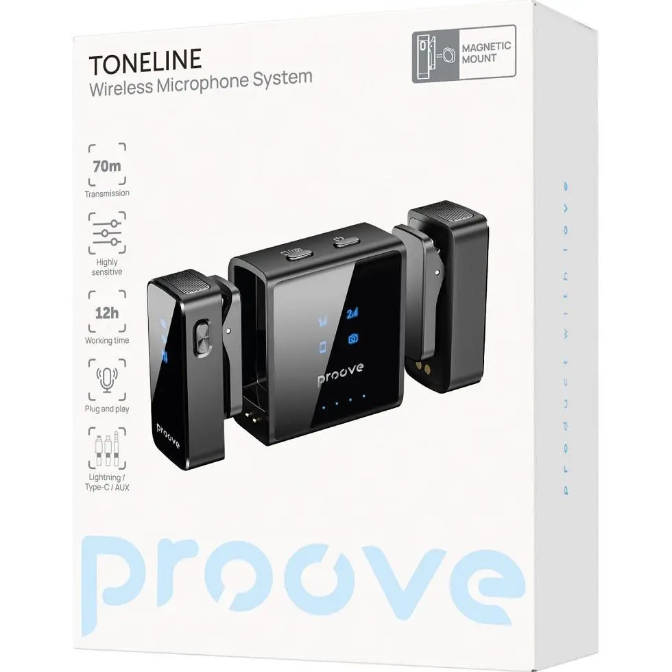 Микрофонная радиосистема Proove ToneLine USB-C Black (PTWM00000201) [158950] - фото 7