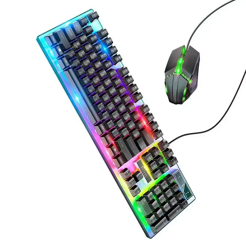 Миша + клавіатура HOCO GM18 Luminous gaming keyboard and mouse set Black - фото 7