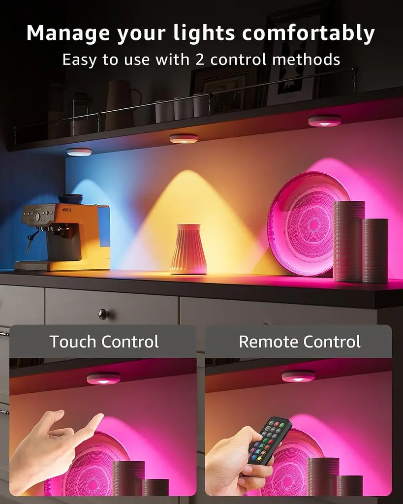 Перезаряжаемые светильники Tedmos 2400 мАч с батарейным питанием от крана RGB Цвет меняет светодиодное освещение - фото 5