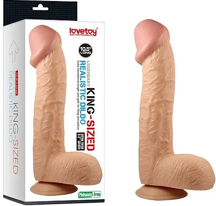 Фалоімітатор King-Sized Realistic Dildo 10.5" тілесний - фото 6