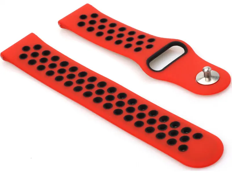 Ремінець BeCover Nike Style for Amazfit Stratos 1/2/2S/3/GTR 2/GTR 47mm/GTR Lite 47mm/Nexo/Pace Red-Black (705817) - фото 2