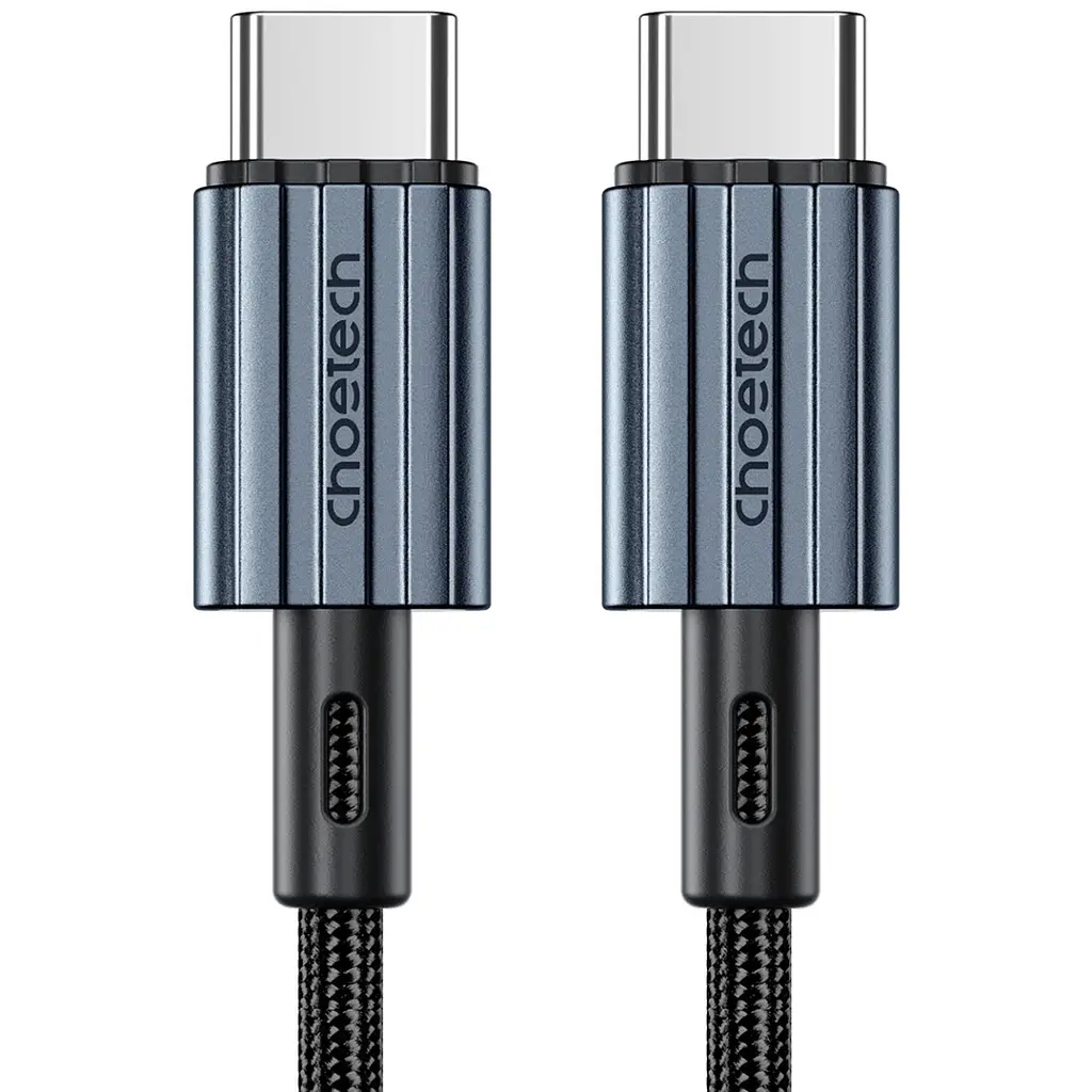 Кабель USB 2.0 Type-C M-M, 1,2 м, 60W обплетення, чорний Choetech
