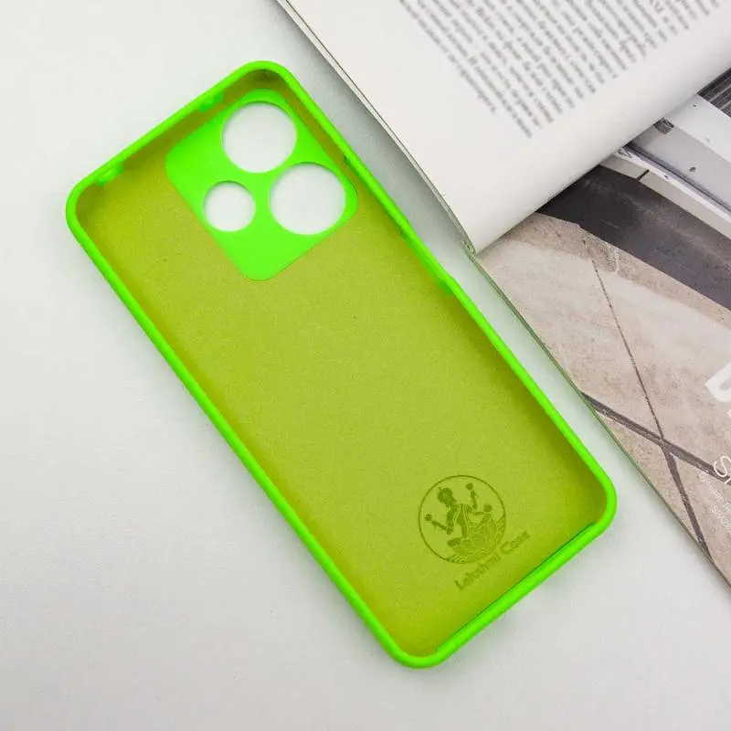 Чехол Silicone Cover Ummi Lakshmi Full Camera (AA) для Xiaomi Redmi 13 4G / Poco M6 4G Салатовый / Neon Green - фото 4