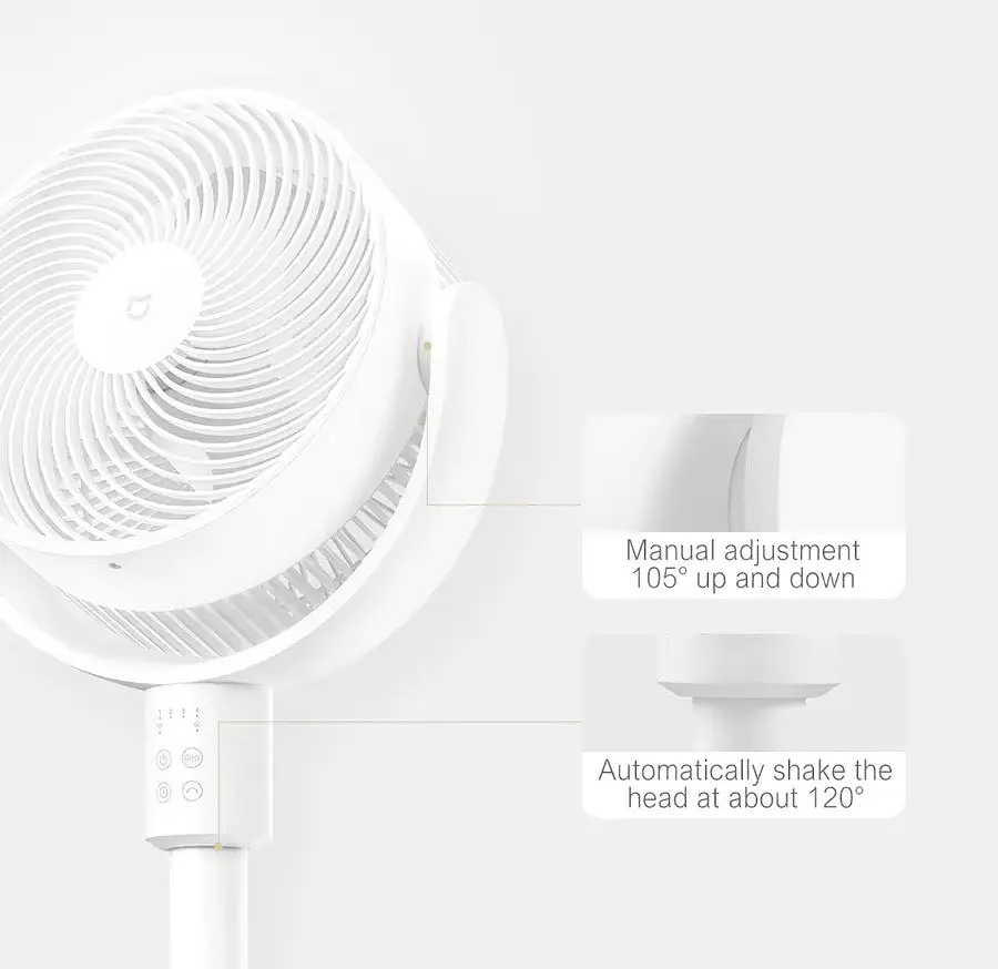 Вентилятор Xiaomi Mijia 18W Circulation Fan + (перехідник на EU розетку) - фото 2
