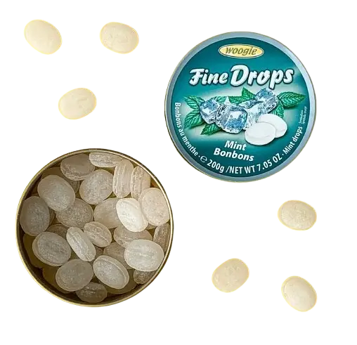Льодяники Woogie Fine Drops зі смаком м'яти 200г - фото 4