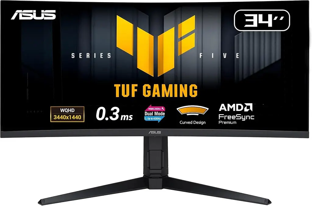 Монітор 34" ASUS TUF Gaming VG34WQL5A Curved Dual Mode (90LM0CI1-B01171) 3440x1440 (Ultra-Wide 2K) VA 200/400 Hz