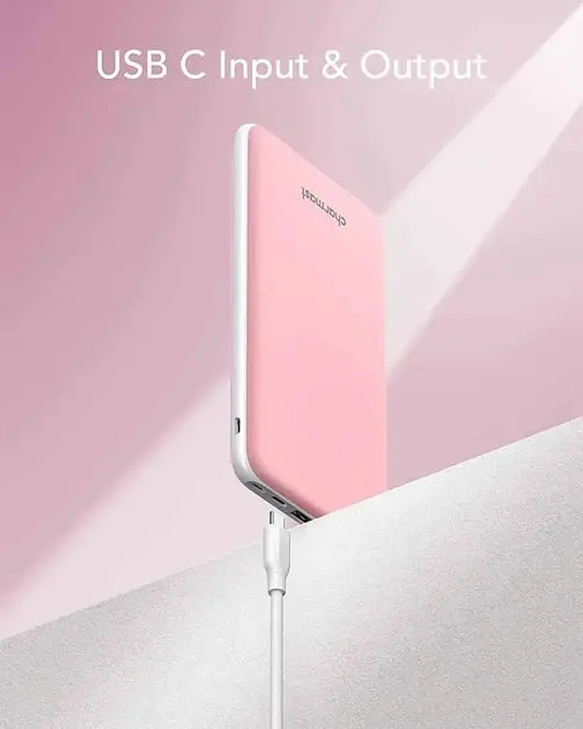 Портативний акумулятор - умб Charmast W2002C 26800mAh 15W рожевий - фото 5
