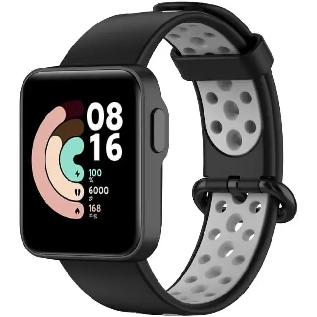 Ремінець DK CDK Silicone Sport Band Nike для Xiaomi Redmi Watch (012954) (black / grey) - фото 2