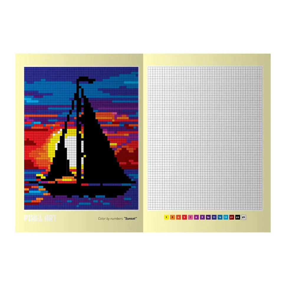 Дитяча книжка для малювання "PIXEL ART №1" РМ-85-1 - фото 2
