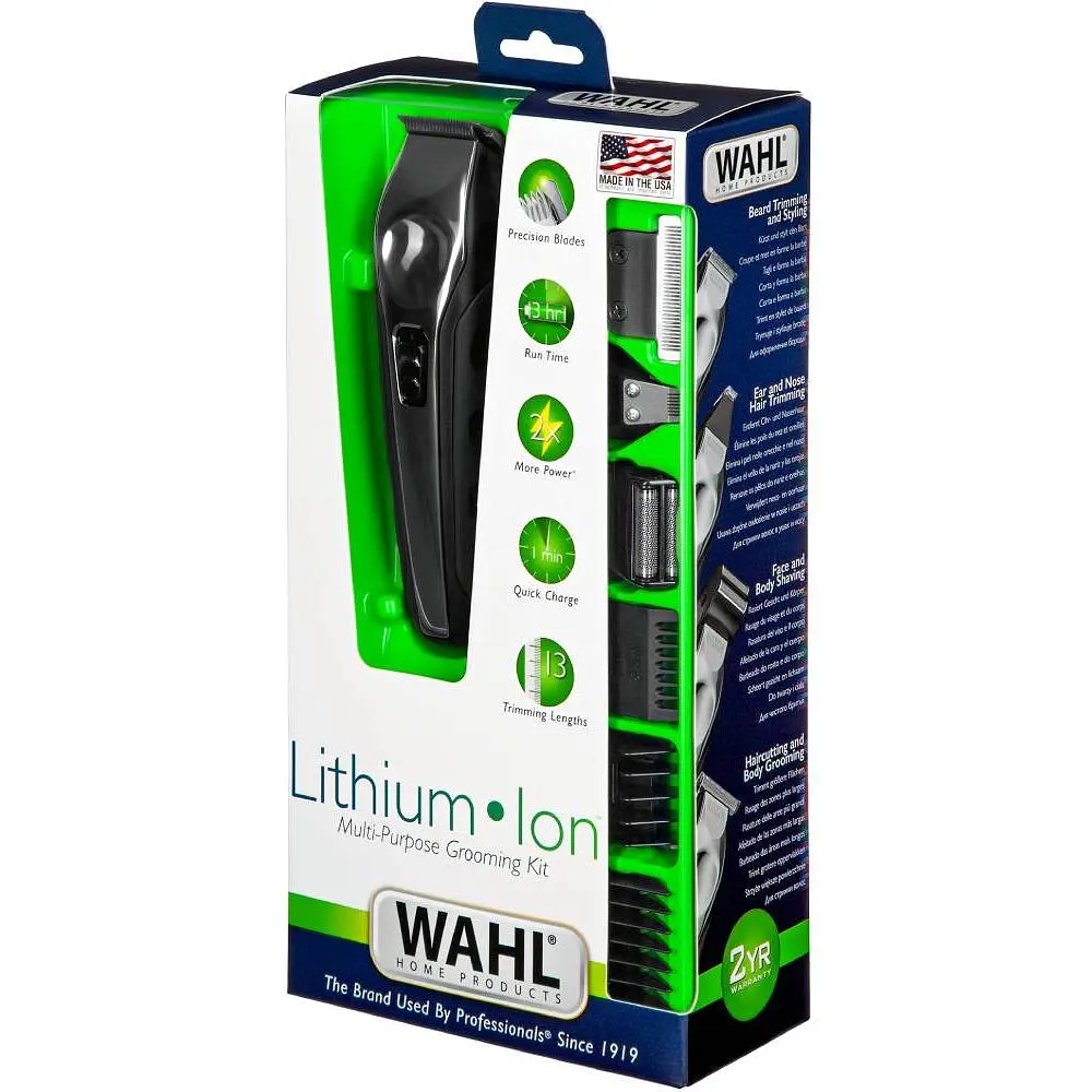 Тример для бороди та вусів Wahl Ergonomic Total Grooming Kit 09888-1216 чорний з сірим - фото 4