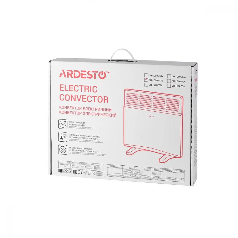 Обогреватель Ardesto CH-1000MCW - фото 8