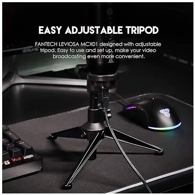 Конденсаторний мікрофон для подкастів, потокового передавання FANTECH LEVIOSA MCX-01, кардіоїдний дизайн з - фото 3