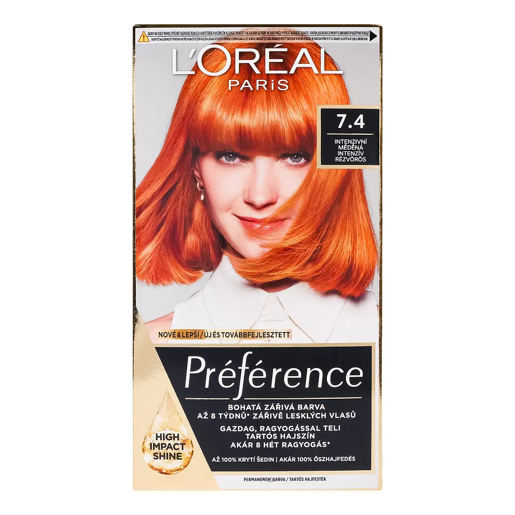 Уценка. Стойкая краска для волос L'Oreal Paris Preference 7.4 Kupferblond 174 мл - фото 3