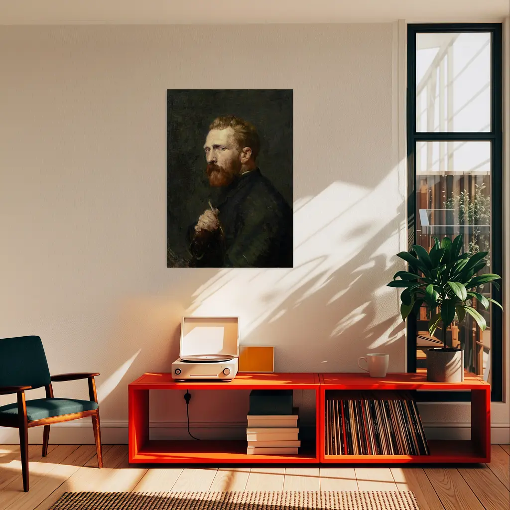 Інтер'єрна картина Портрет Вінсента ван Гога, Vincent van Gogh, інтер'єрний декор, 81×60 см (id6355) - фото 2