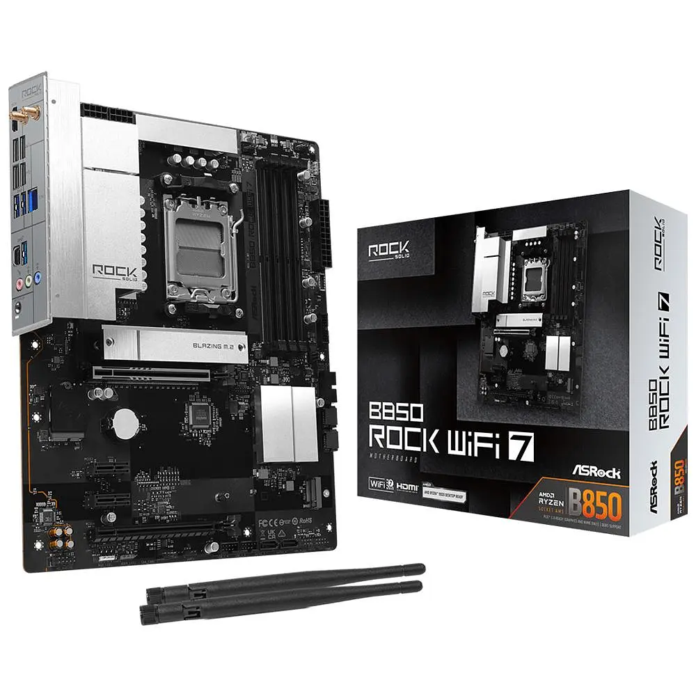 Материнська плата ASRock B850 ROCK WIFI 7 (B850 ROCK WIFI 7) (Socket AM5, AMD B850, ATX) - фото 5